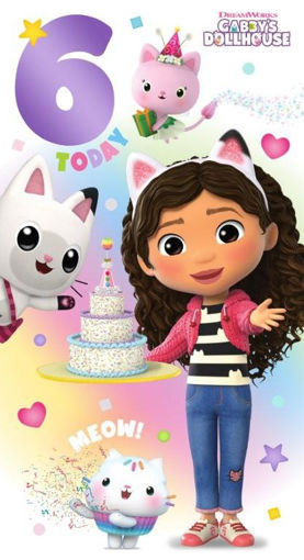 Picture of GABBYS DOLLHOUSE 6TH BIRTHDAY CARD
